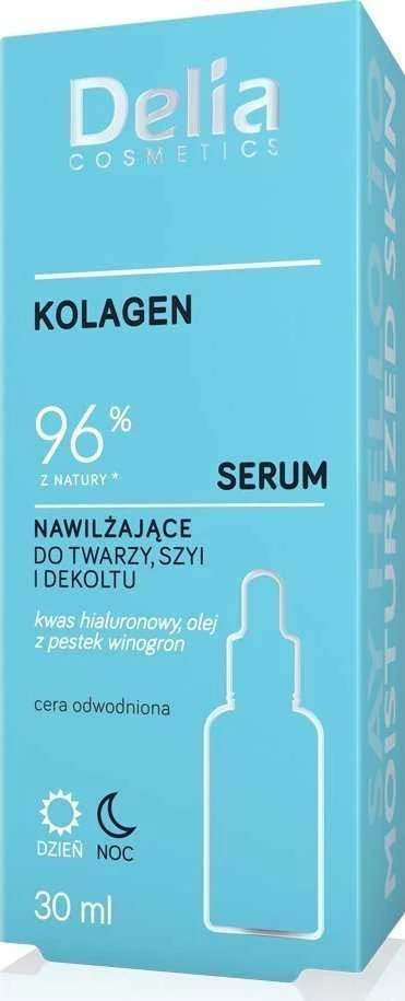 DELIA Serumas veidui, kaklui ir dekoltei Kolagenas 96% 30 ml