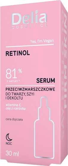 DELIA Serumas veidui, kaklui ir dekoltei Retinolis 81% 30 ml
