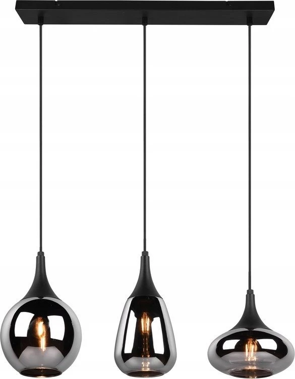 DELIGHT Trio Lumina pakabinamas šviestuvas 317000332 pakabinamas šviestuvas 3x40W E14 juodas