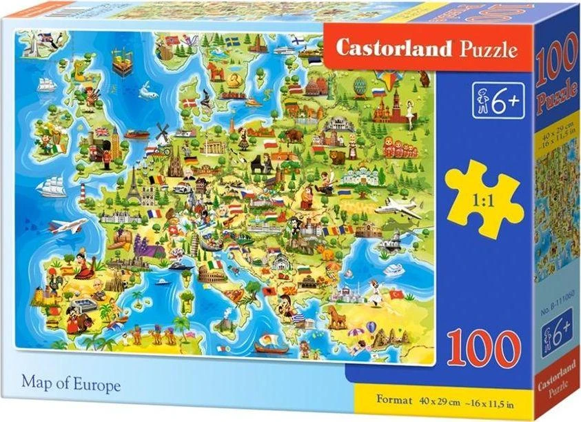 Castorland Dėlionė 100 vnt. - Europos žemėlapis