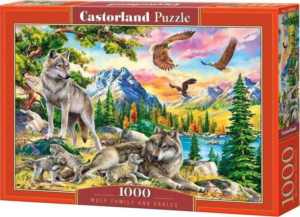 Castorland dėlionė Wolf Family and Eagles 1000 det.