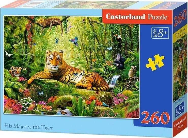 Castorland Dėlionė 260 vnt. - Jo Didenybė: Tigras