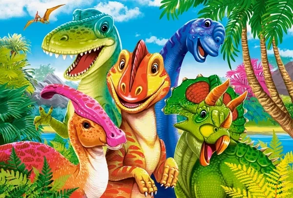 Castorland Dėlionė 40 vnt. - Dinozaurų asmenukė