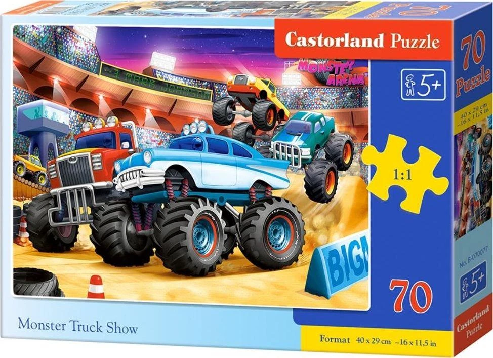 Castorland Dėlionė 70 vnt. - Monster Truck šou aprašymas - Prekės nuotrauka