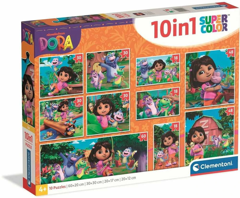 Clementoni dėlionė 10v1 SuperKolor Dora tyrinėtoja 20593