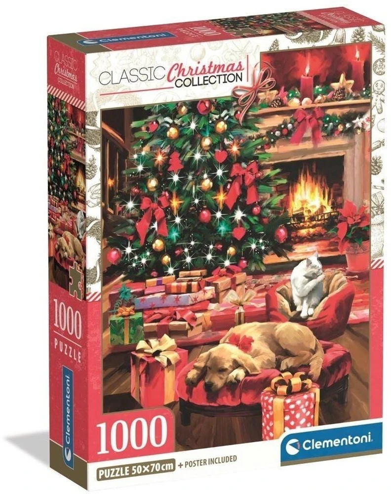 Clementoni CLE dėlionė 1000 XMAS Šaunios KalėdosByTheFire 37127