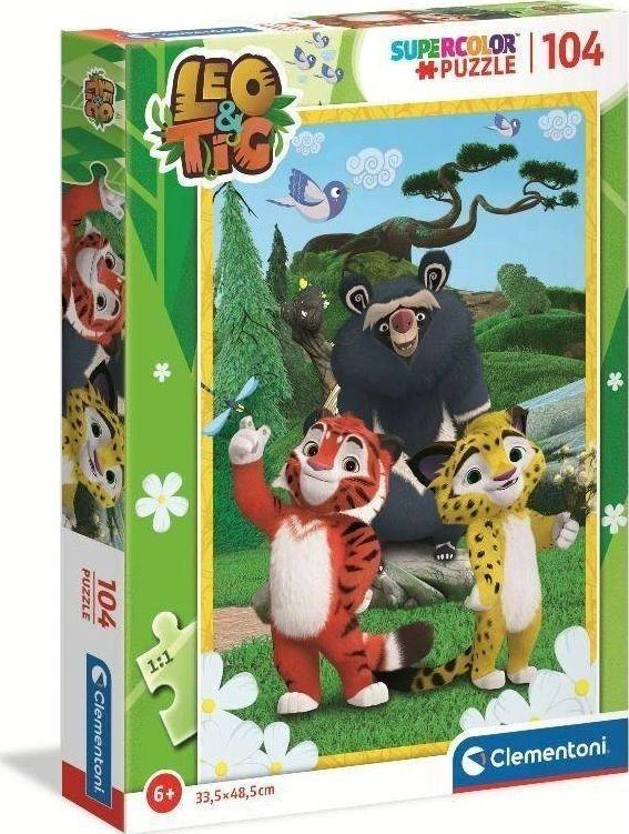Clementoni Dėlionė 104 vnt. - Leo ir Tig