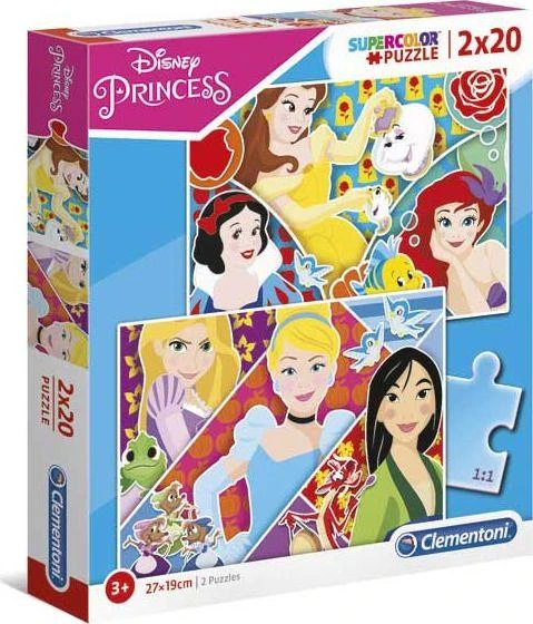 Clementoni Dėlionė 2x20 vnt. - Princesės aprašymas - Prekės nuotrauka