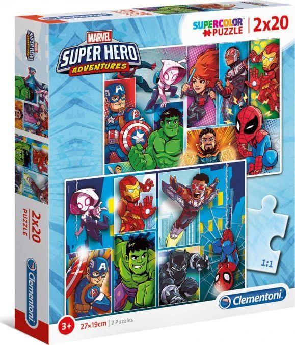 Clementoni Dėlionė 2x20 vnt. - Marvel aprašymas - Prekės nuotrauka