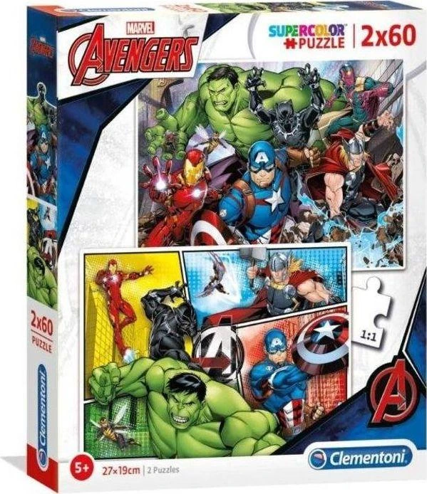 Clementoni Dėlionė 2x60 vnt. - The Avengers (Keršytojai)