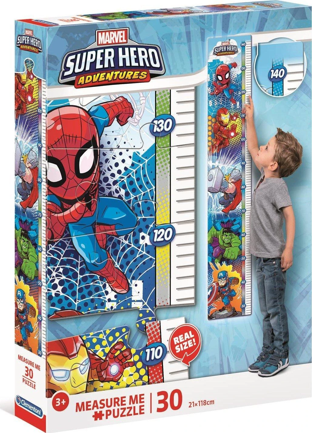 Clementoni dėlionė - ūgio matuoklė "Super Hero" 30 pcs