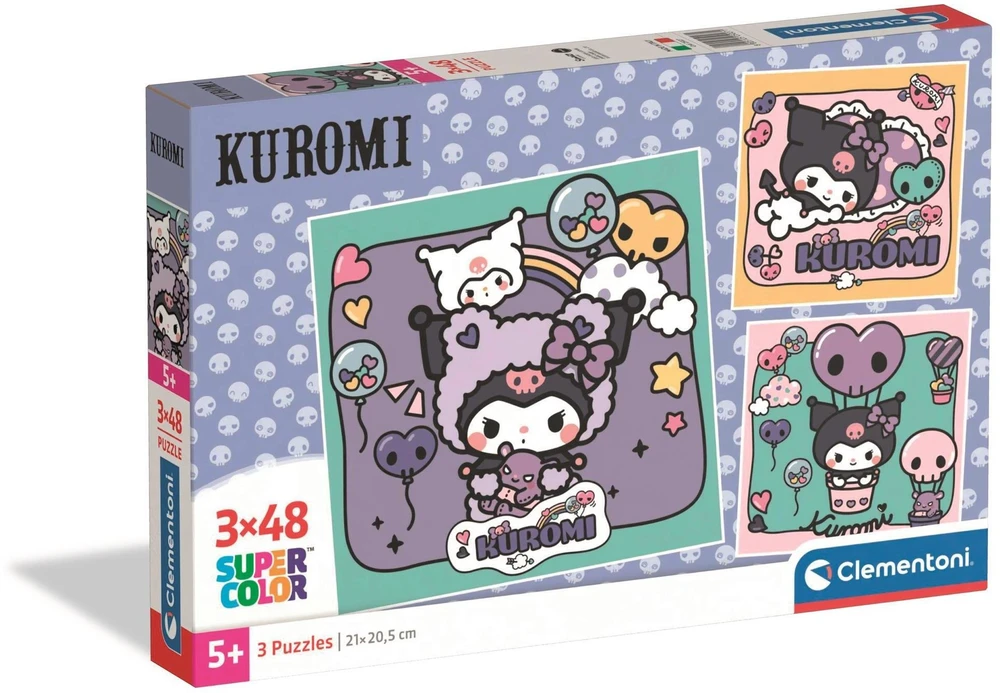 Dėlionė Clementoni CLE puzzle 3x48 Square Kuromi 25027