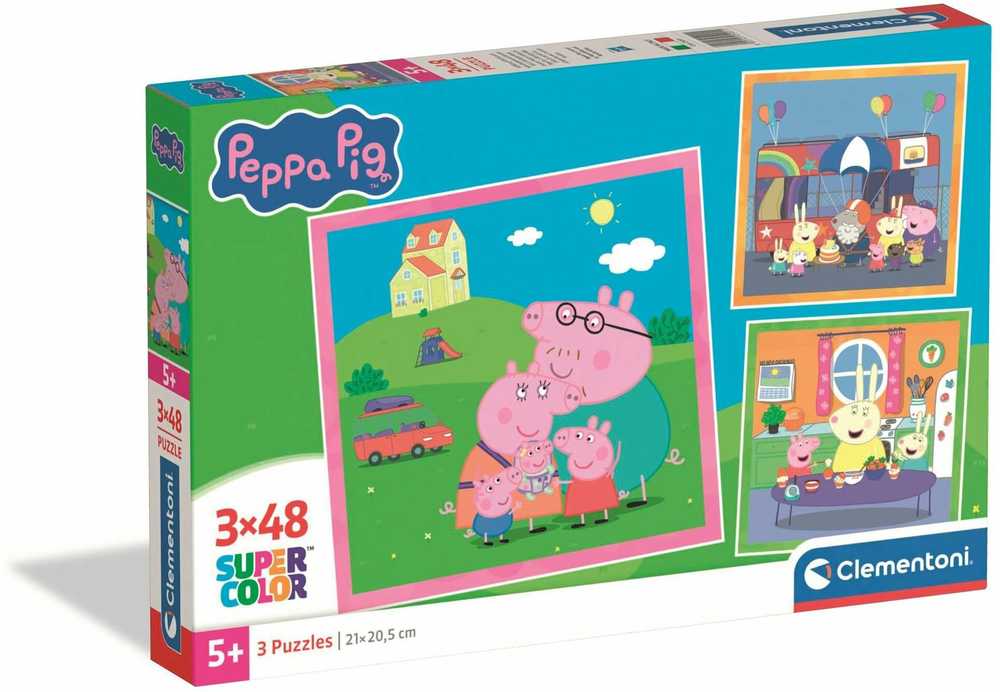 Clementoni Dėlionė 3x48 vnt. - Peppa Pig