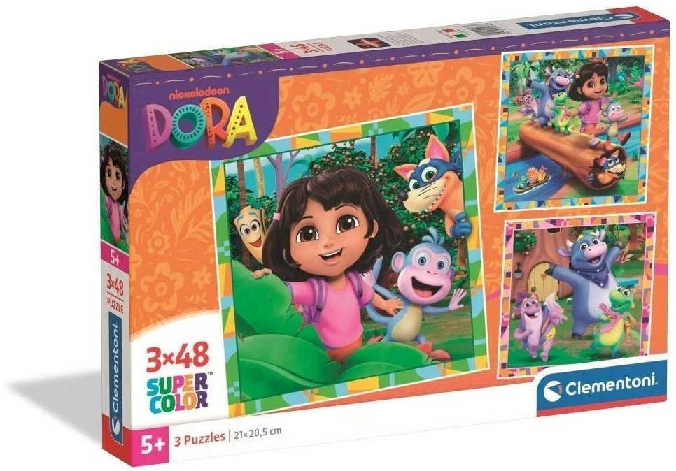 Clementoni ŽAISL DĖLIONĖ 3X48 SMALSUTĖ DORA 25078