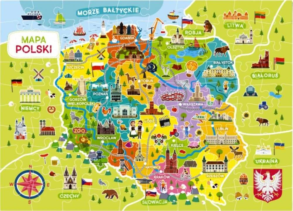 Dodo Puzzle Lenkijos žemėlapis