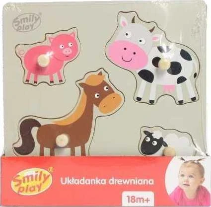 SMILY PLAY SPW83798 medinių naminių gyvūnėlių dėlionės