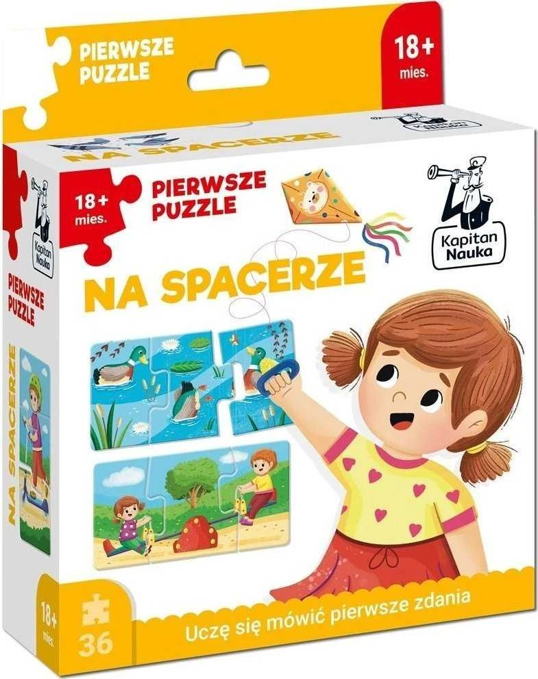 Kapitan Nauka Kapitono mokslas Pirmoji dėlionė pėsčiomis 14 galvosūkių + knyga KS1020