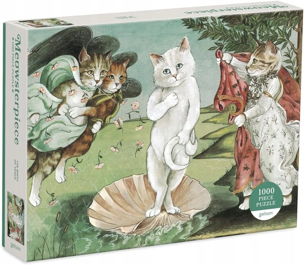 Dėlionė ART Galison Meowster Vakarų meno kūrinys „Veneros gimimas“, 1000 vnt.