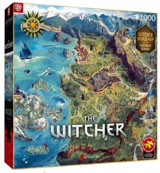 Dėlionė Cenega Puzzle Good Loot Gaming - The Witcher: The Northern Realms Map 1000 pc(s)
