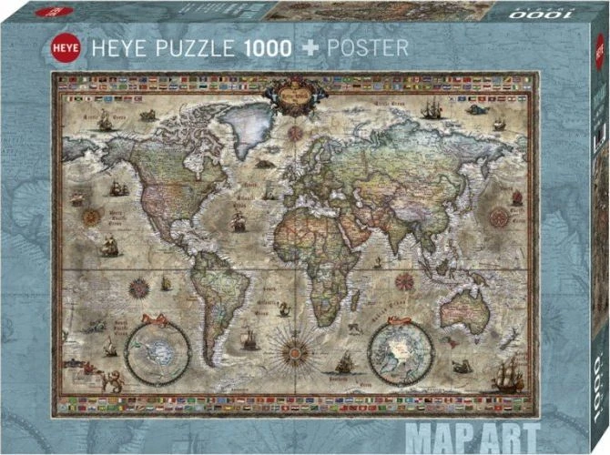 Dėlionė Heye Puzzle 1 000 vienetų Retro pasaulis