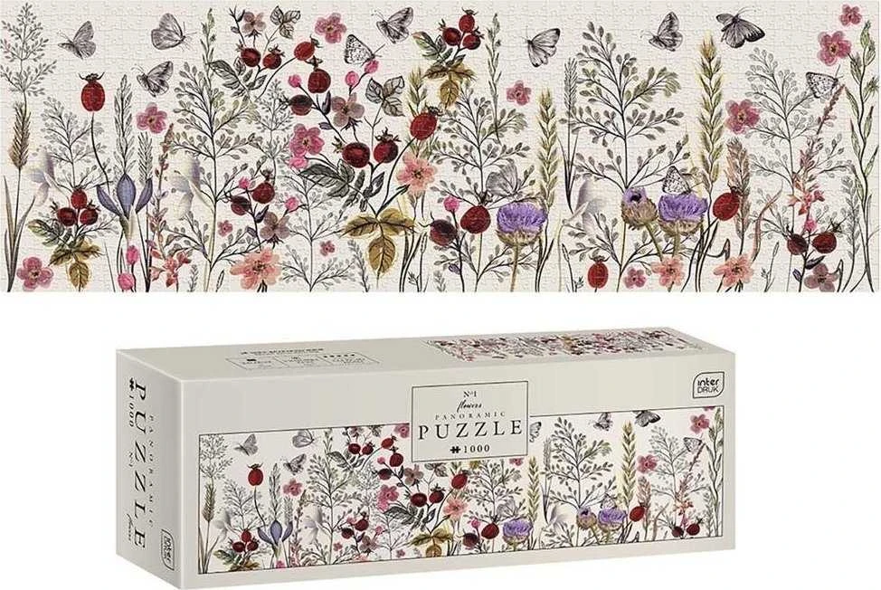 Dėlionė Interdruk Puzzle panorama 1000 Flowers 1