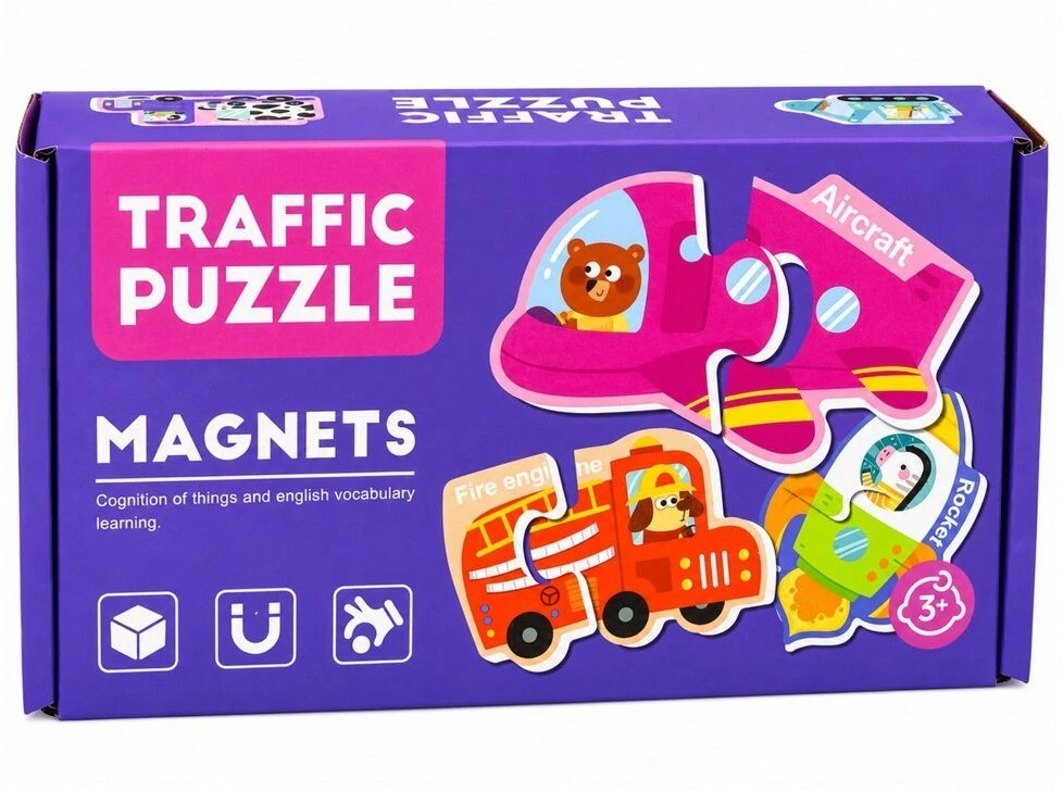 Lean Toys Magnetinė dėlionė 30 vnt.