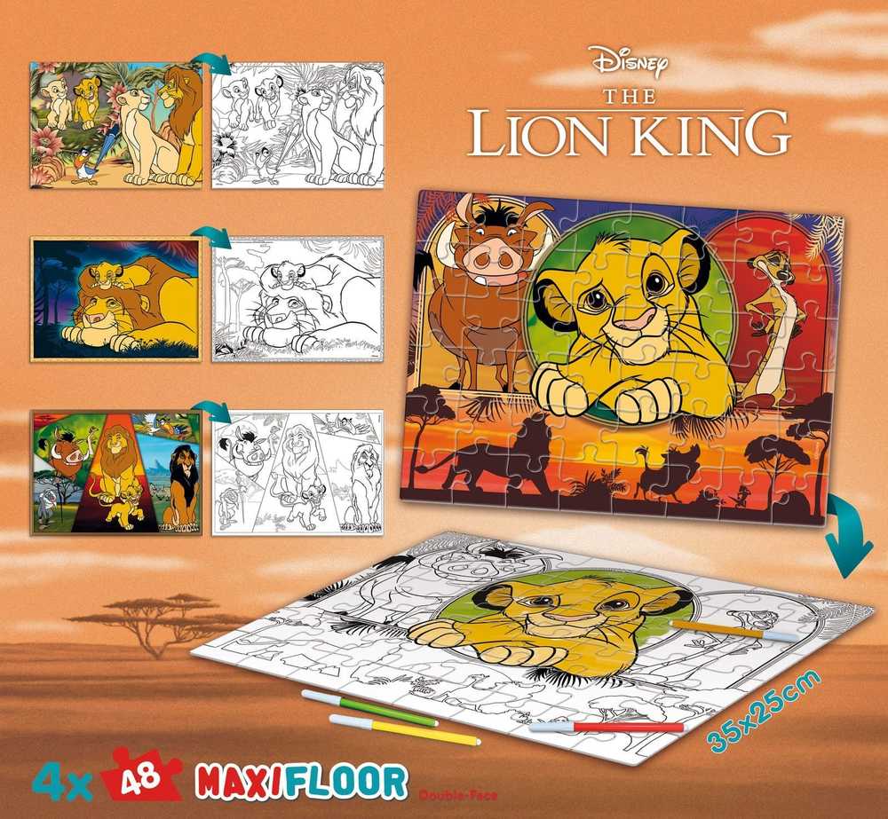 Lisciani LISCIANI DISNEY Dėlionė MAXIFLOOR 4 X 48 KRÓL LEW