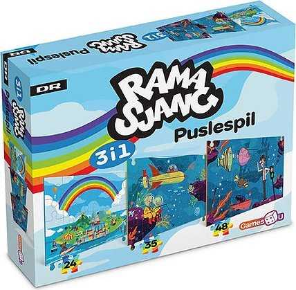 Dėlionė Magni Ramasjang puslespil 3-i-1 Rummet - (24,35,48 brikker)