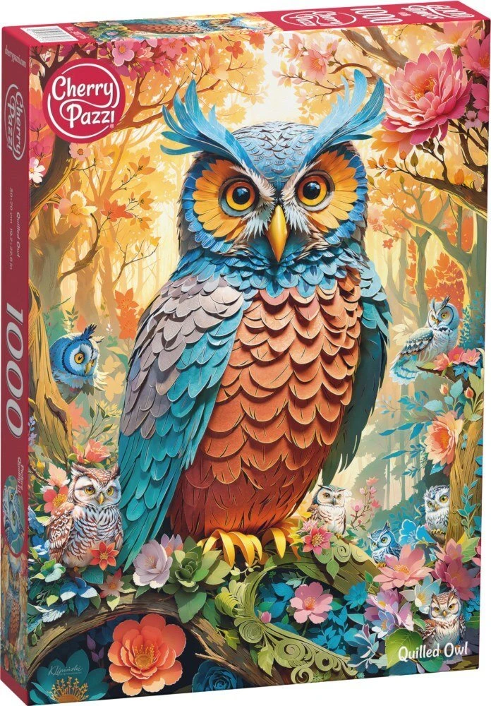 Cherry Pazzi CherryPazzi dėlionė Quilled Owl 1000 det