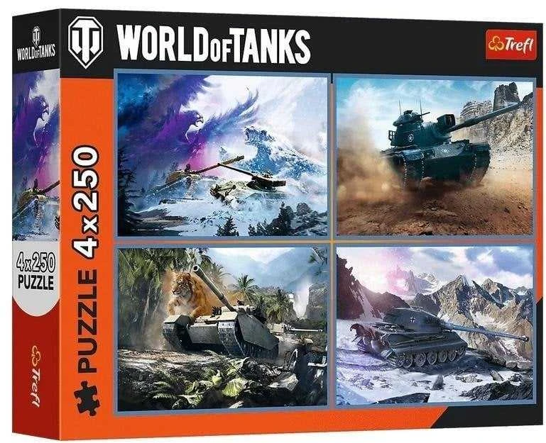 Trefl dėlionė 4x250 Didysis tankų mūšis TREFL