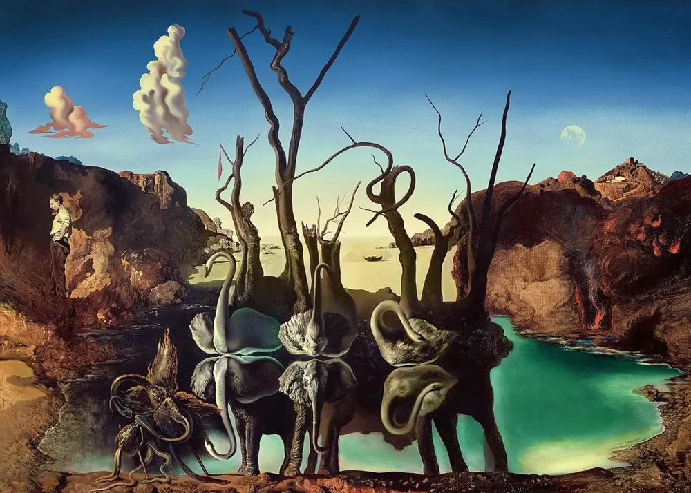 Ravensburger Dėlionė 1000 vnt. - Salvadoras Dali: Gulbės, atspindinčios dramblius