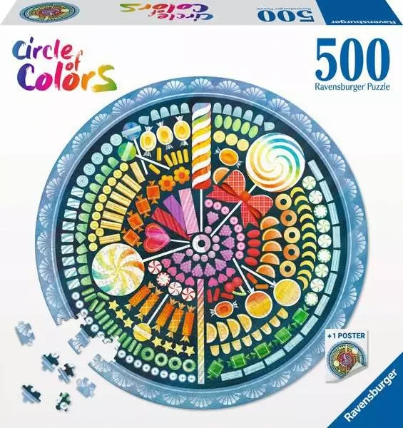 Ravensburger Apvali dėlionė 500 vnt. - Saldainiai