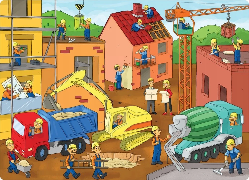 Dėlionė Ravensburger Puzzle 70 Statybvietėje