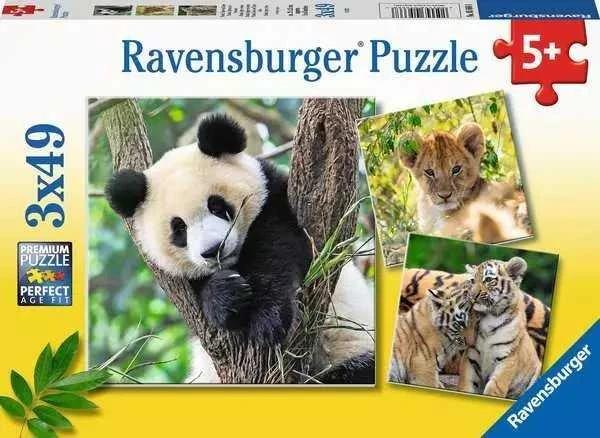 Ravensburger Dėlionė 3x49 vnt. - Laukinė gamta