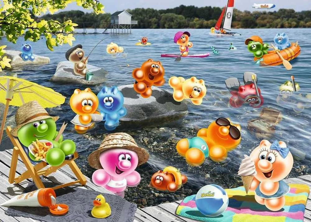 Ravensburger dėlionė 1000 vnt. - Gelini piknikas prie ežero