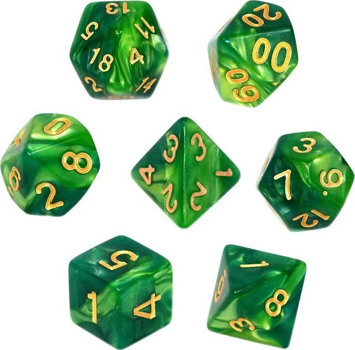 REBEL RPG kauliukų rinkinys - Dviejų spalvų - Mėtų ir Žalias