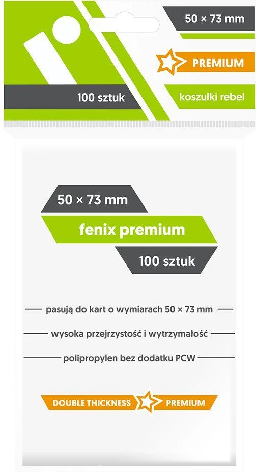 REBEL Sleeves - Fenix Premium (50x73mm) - 100 Vnt