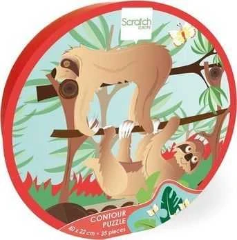 Dėlionė Scratch Scratch, Puzzle konturowe Leniwce 35 vnt.