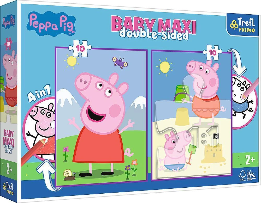 Peppa Pig TREFL Baby maxi dėlionė „Kiaulytė Pepa", 10x2 det.