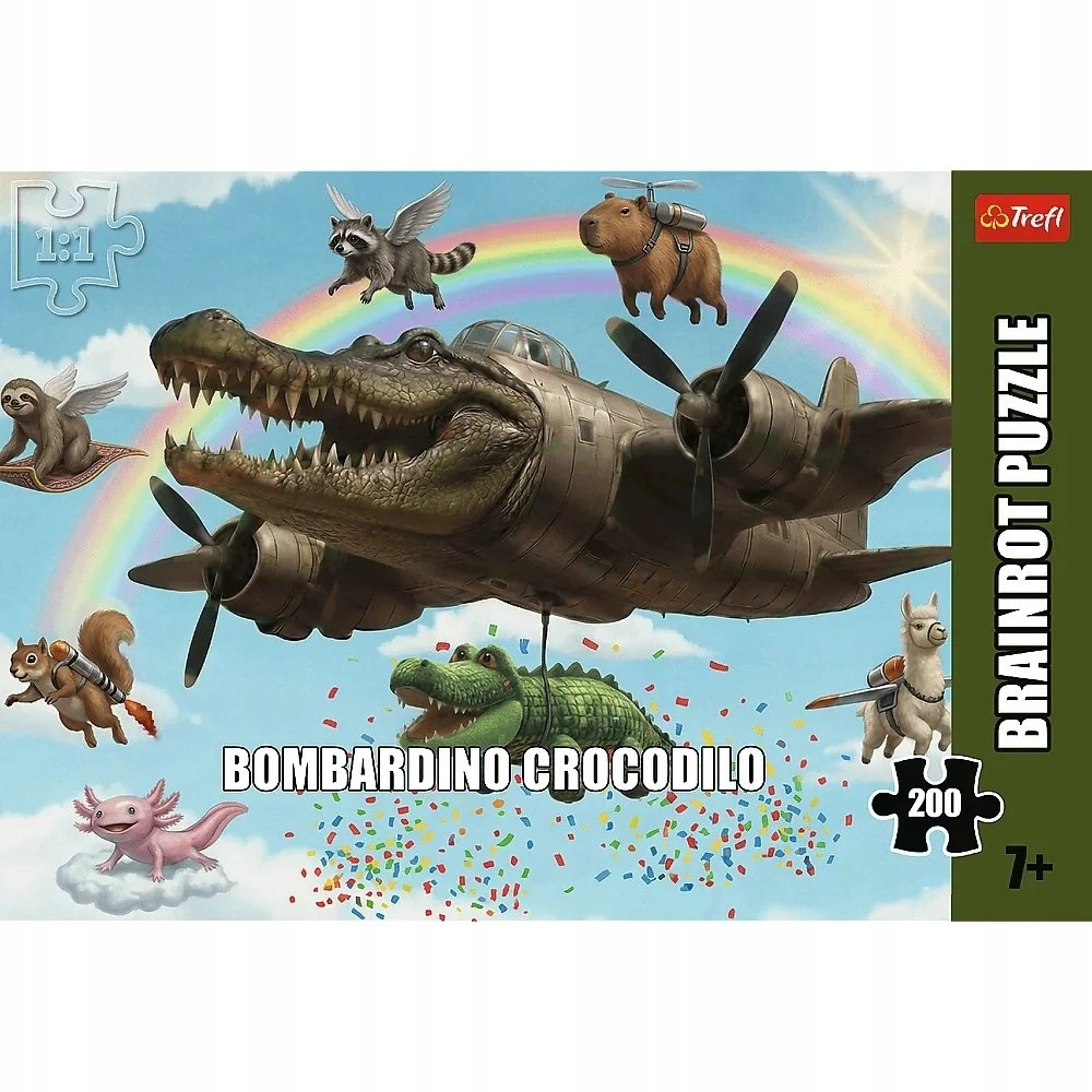 TREFL BRAINROT Dėlionė „Bombardino Crocodilo“, 200 det.