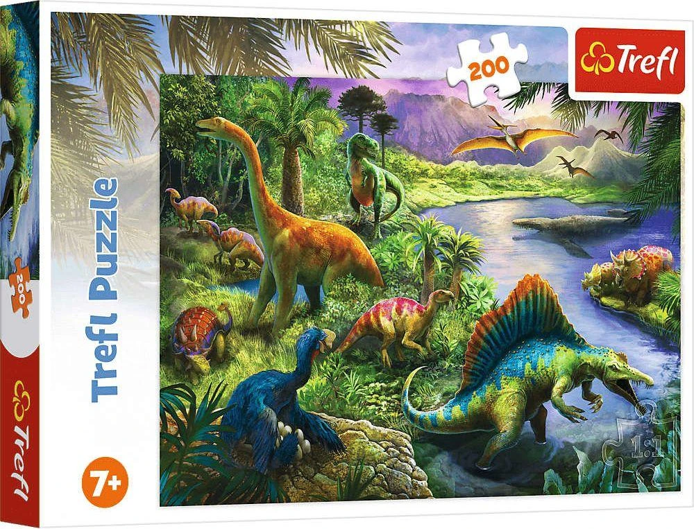 Trefl Dėlionė 200 vnt. - Plėšrūs dinozaurai aprašymas - Prekės nuotrauka