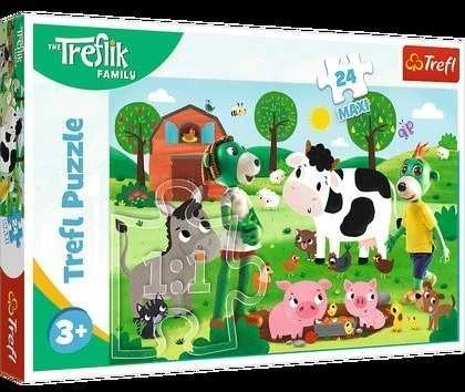 Trefl dėlionė 24 vnt. - Treflikai kaime