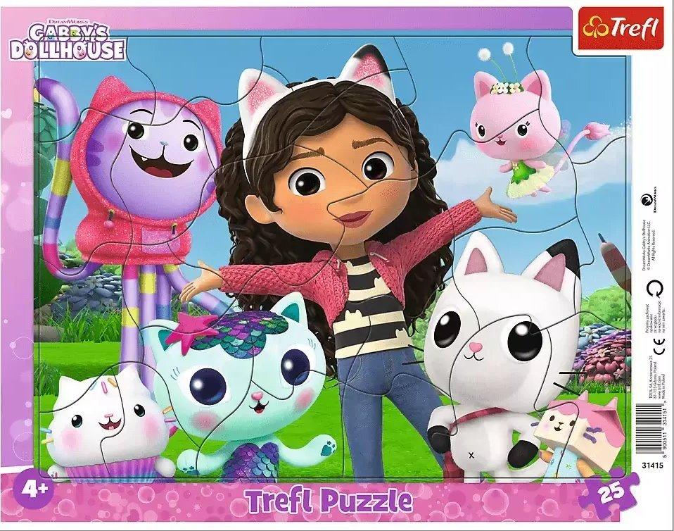 Trefl Gabby's Dollhouse Dėlionė 25 vnt. aprašymas - Prekės nuotrauka
