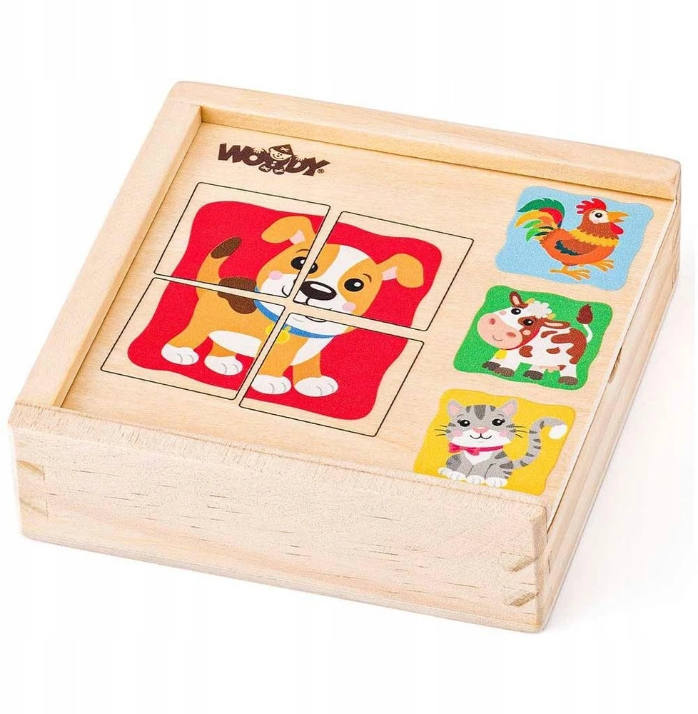 WOODYLAND Mini dėlionė. Mediniai gyvūnai. pud.93048 30487