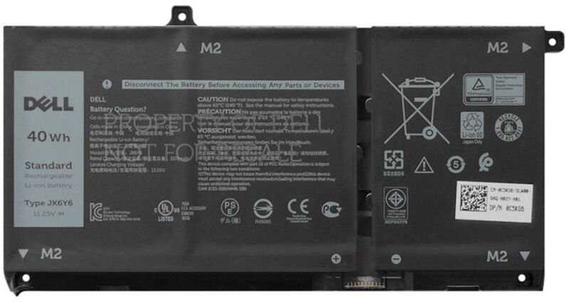 Dell 40 Wh ličio jonų akumuliatorius nešiojamiesiems kompiuteriams