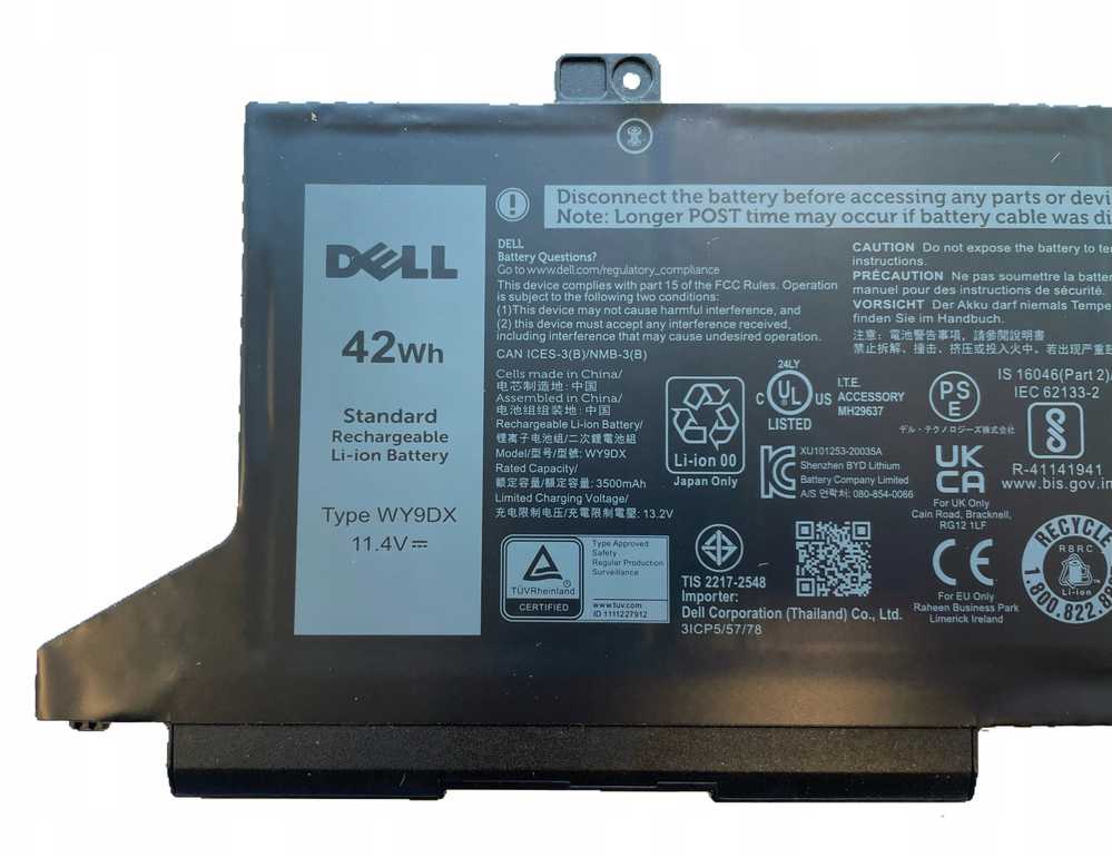 Dell 42 Wh 3 celių ličio jonų akumuliatorius