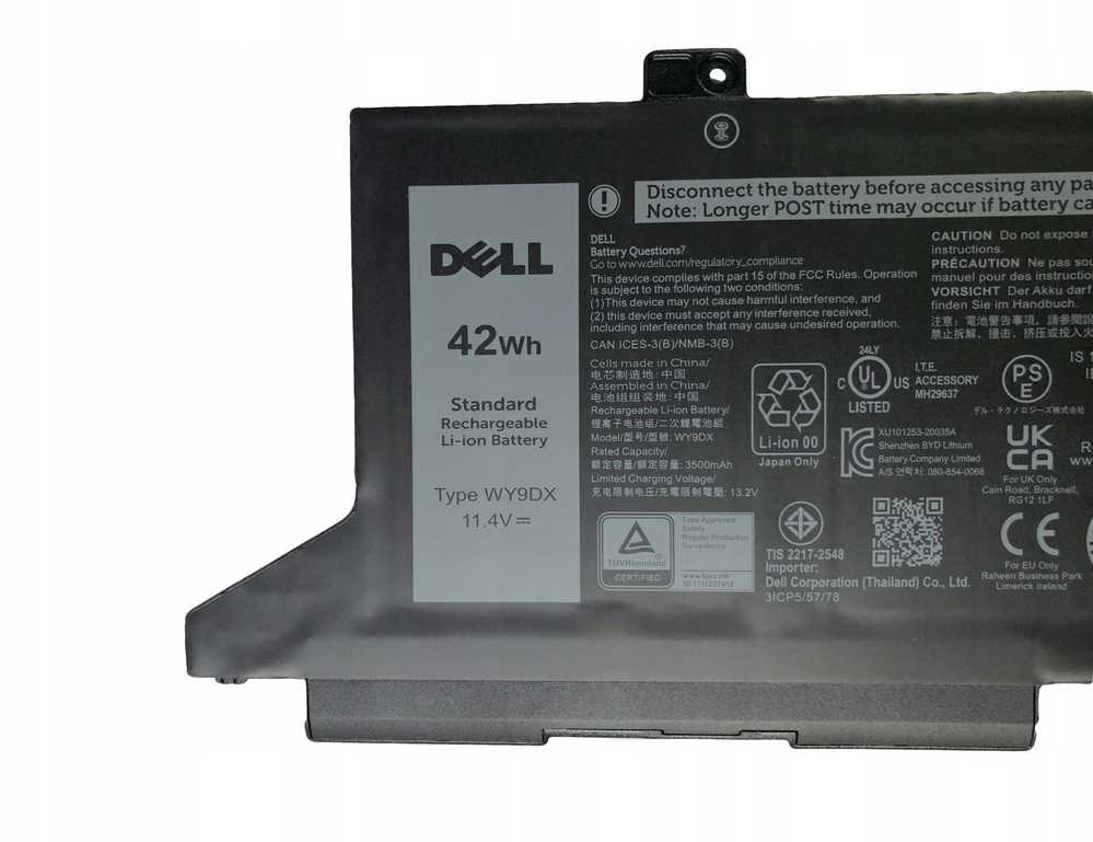 Dell 42 Wh 3 celių ličio jonų akumuliatorius