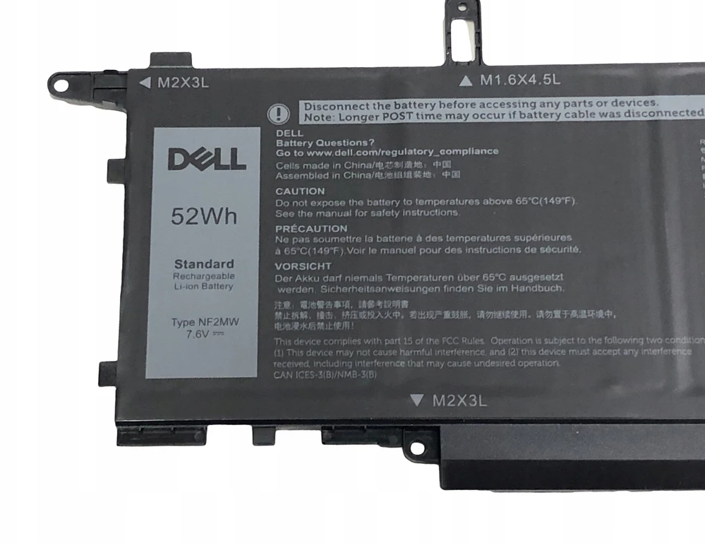 Bateria Dell 52Wh Lithium Ion replacement