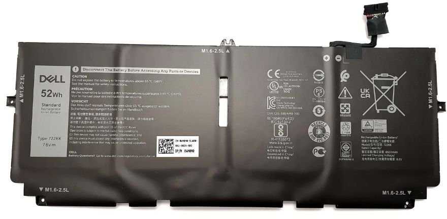 Dell 52 Wh ličio jonų akumuliatorius, skirtas XPS ir P117G serijoms