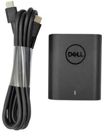 Nešiojamojo kompiuterio maitinimo adapteris Dell 60 W, (60W USB-C GaN Ultra Slim AC)